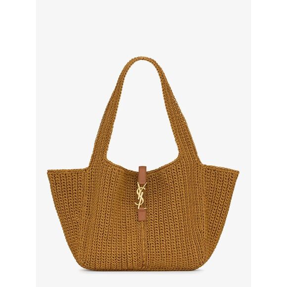 SAINT LAURENT Handbags - Saint Laurent Women Le 5 Ã  7 Bea Linen And Leather Shoulder Bag